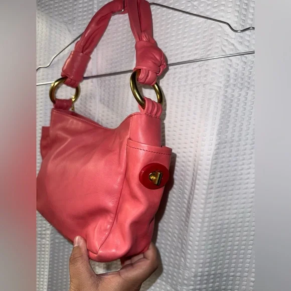 Coach Parker Resort Mini Pouch In Pink Smooth Leather - Picture 6 of 11